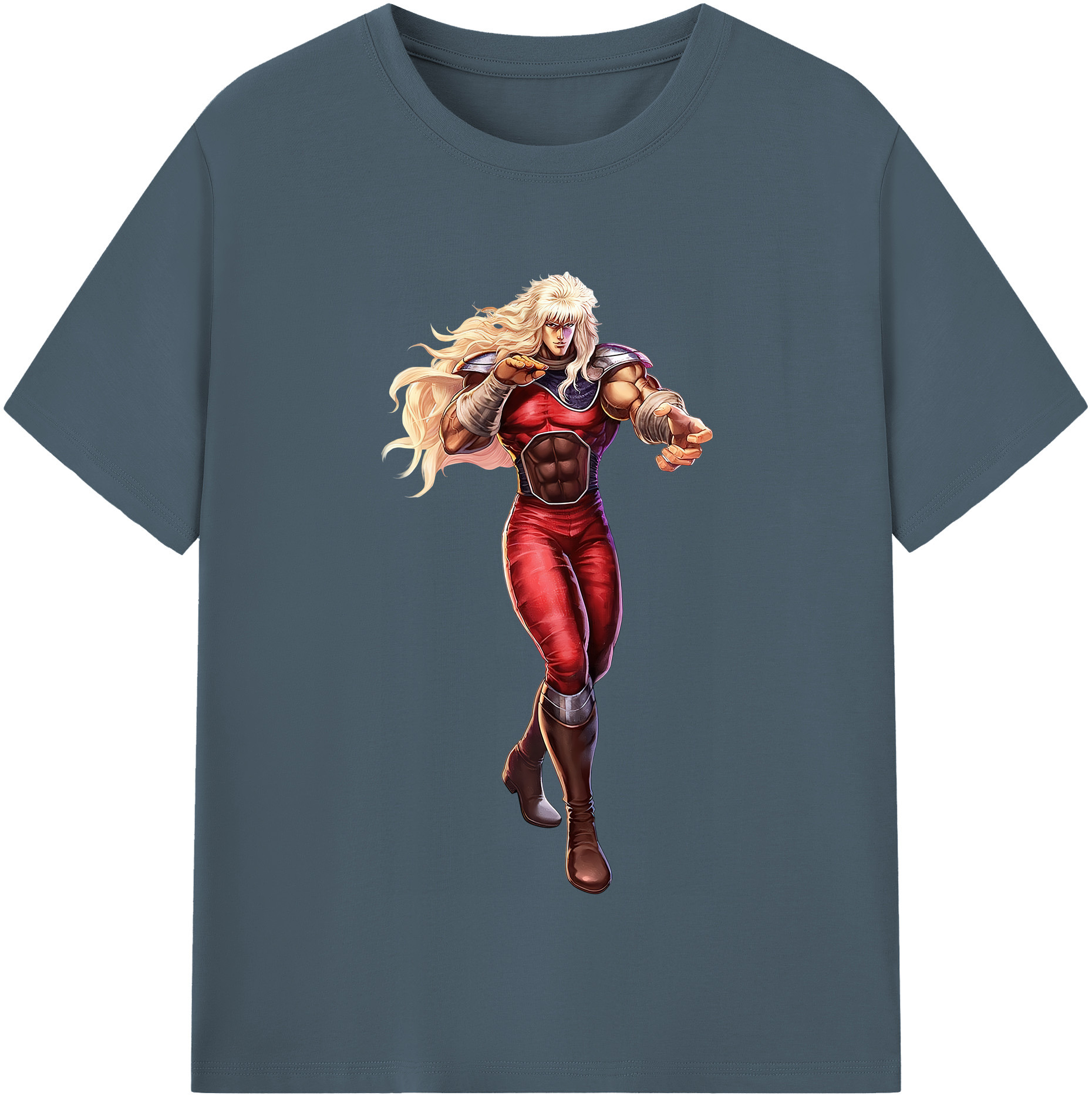 （画像用） 北斗の拳 Fist of the North Star 綿100％半袖Tシャツ（フロントプリント）